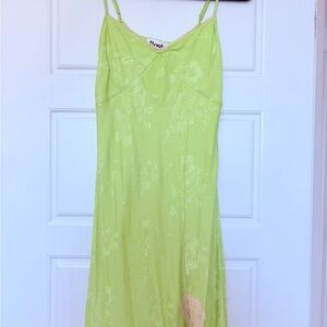 Rouje Lime Floral Slip Dress